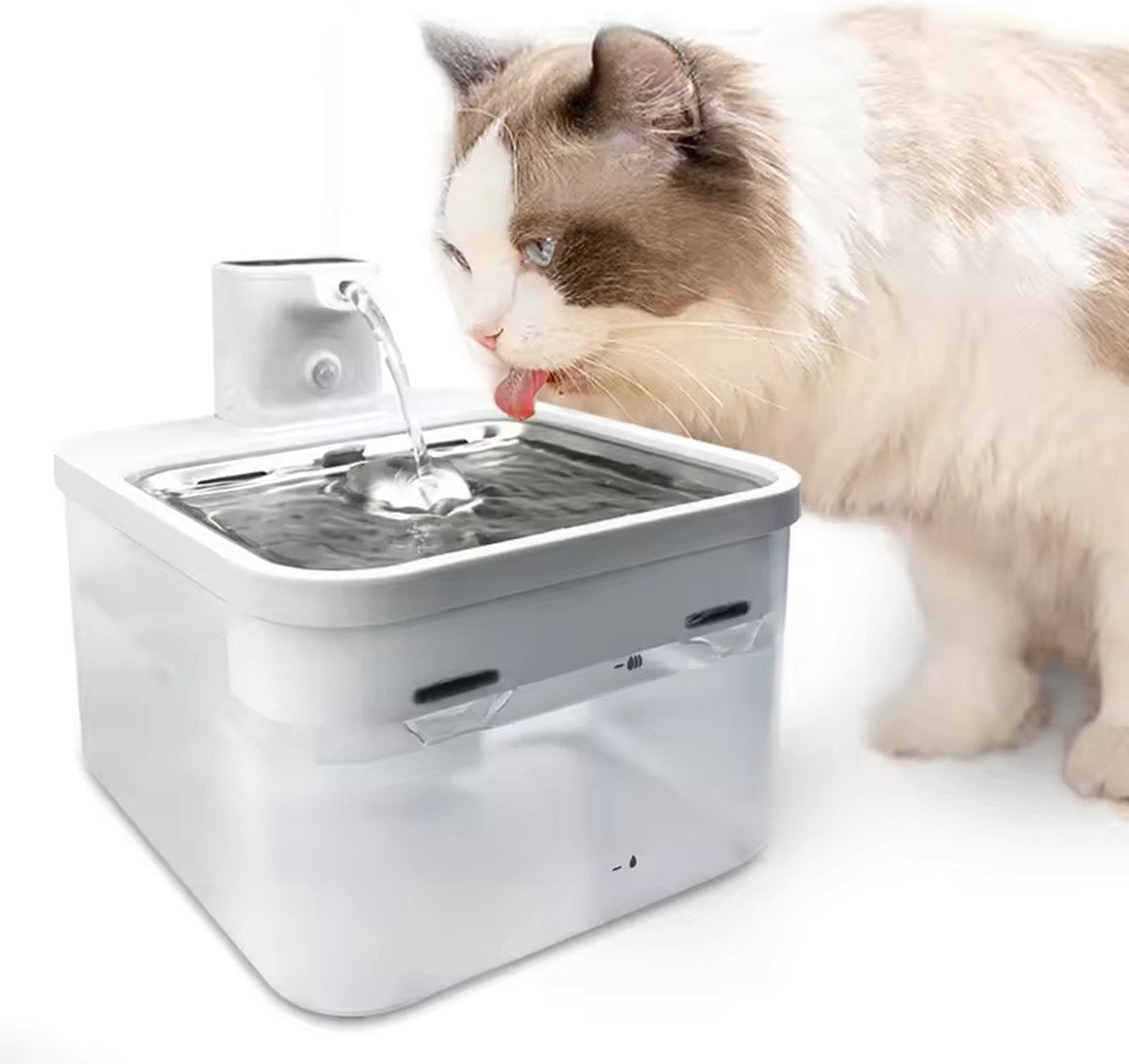 Smart Pet Water Fountain with Stainless Steel Tray