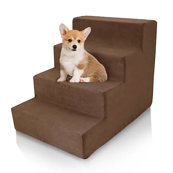 4-Steps Dog Stairs for Bed