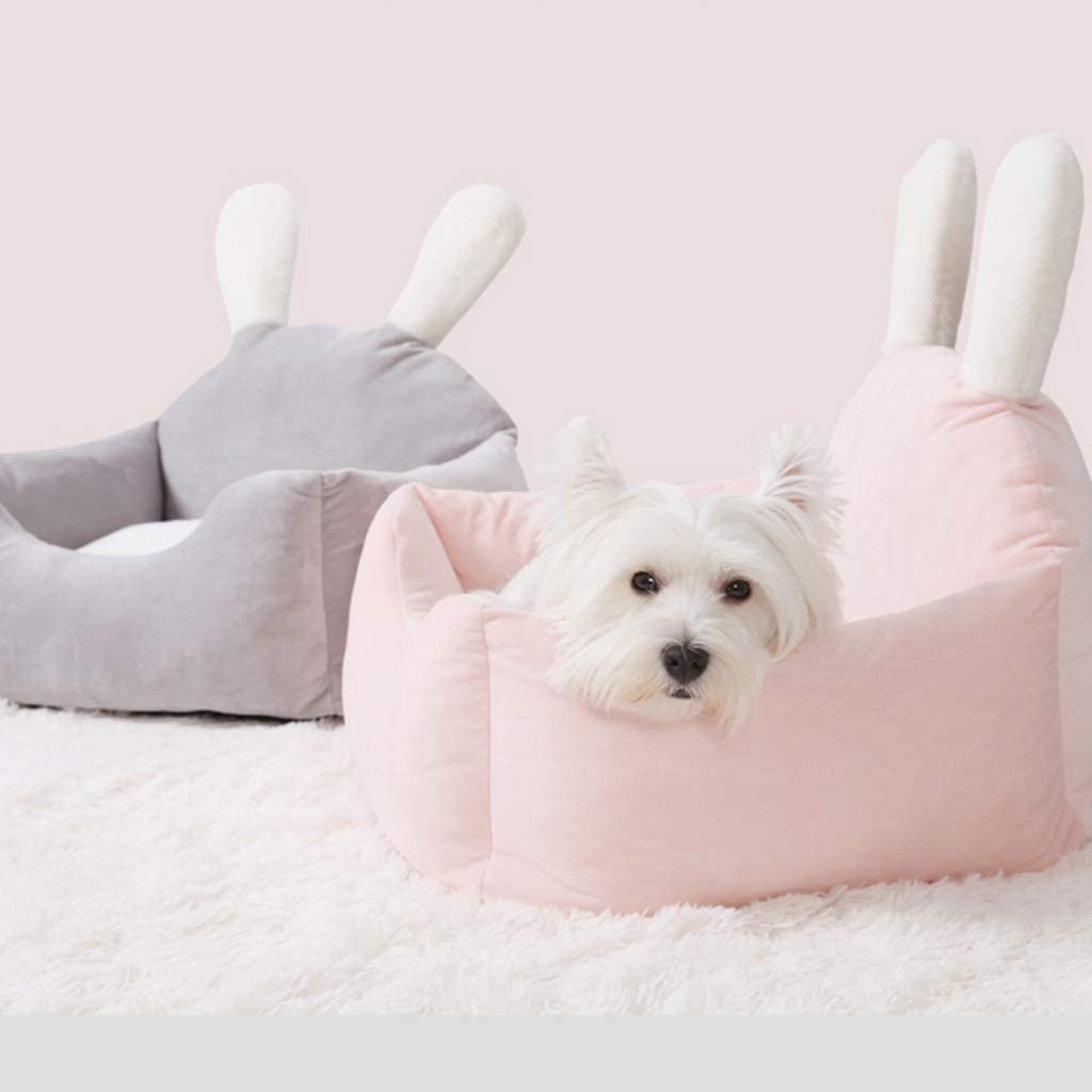 Rabbit Ears Plush Dog Bed