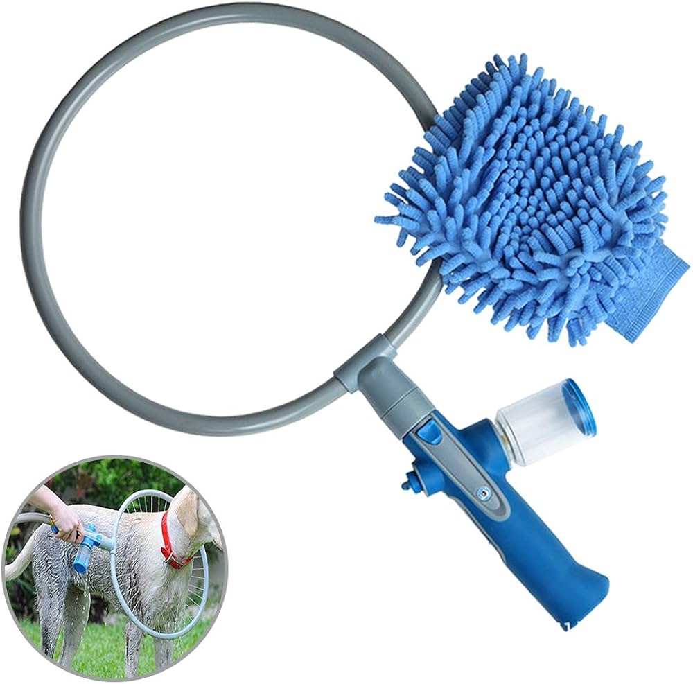 Dog Bath Ring with Circular Water Gun