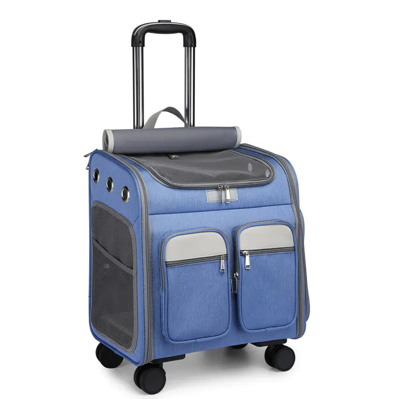 Foldable Pet Backpack with Wheels
