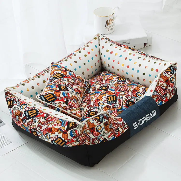 Waterproof Canvas Dog Bed