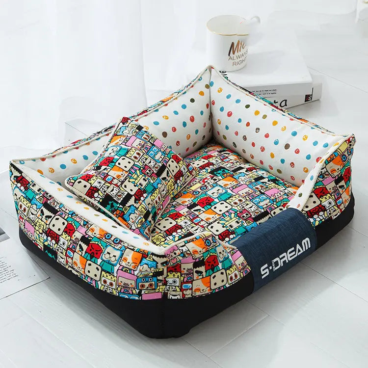 Waterproof Canvas Dog Bed