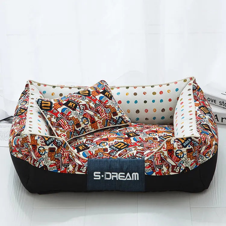Waterproof Canvas Dog Bed