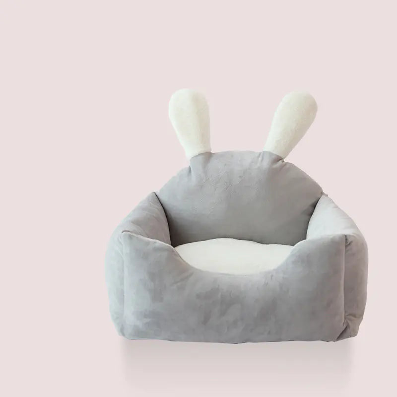 Rabbit Ears Plush Dog Bed