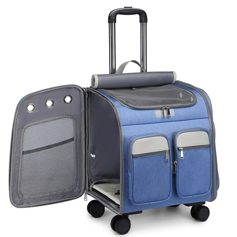 Foldable Pet Backpack with Wheels