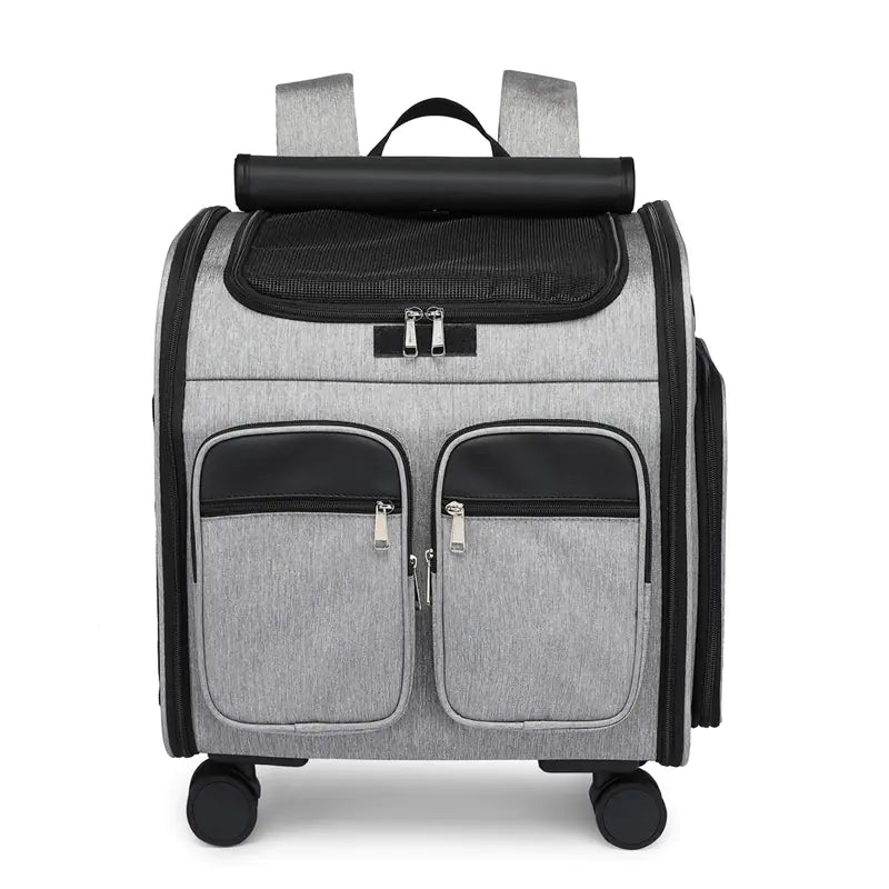 Foldable Pet Backpack with Wheels