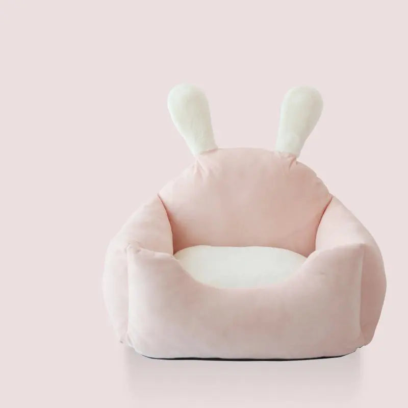 Rabbit Ears Plush Dog Bed