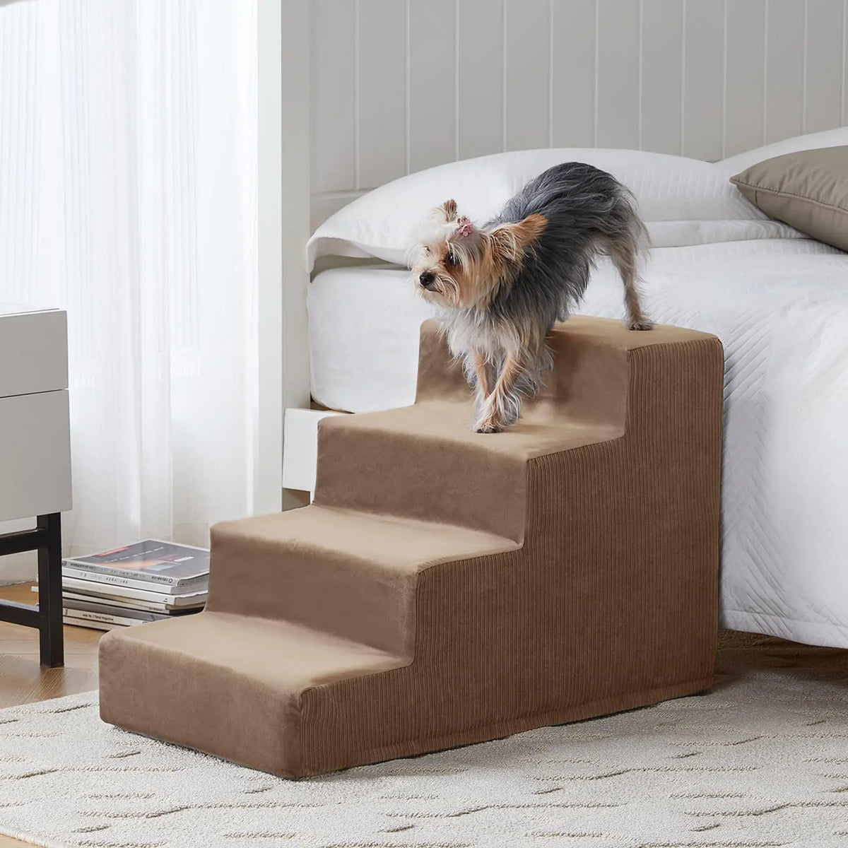 4-Steps Dog Stairs for Bed