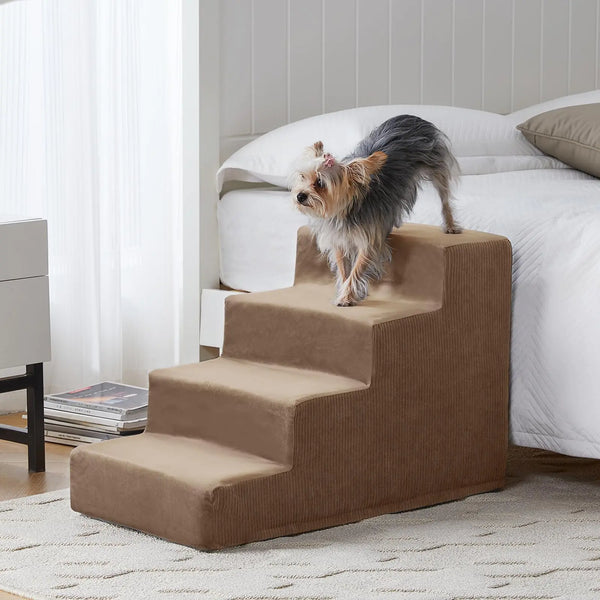 4-Steps Dog Stairs for Bed